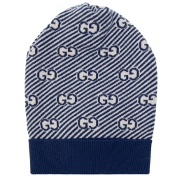 Childrens GG Wool Hat With Stripes
