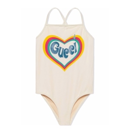 Childrens Retro Gucci Heart Swimsuit