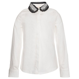 Girls Shirt With Lace Collar
