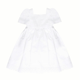 Baby Girls Lace-Trimmed Midi Dress