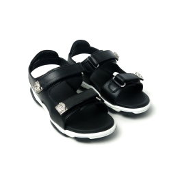 Boys Black Sandals with Velcro