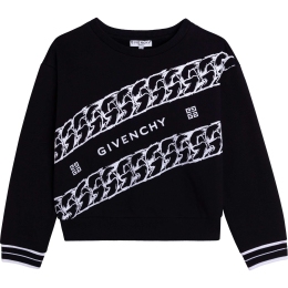 Girls Chain Logo Print Sweatshirt