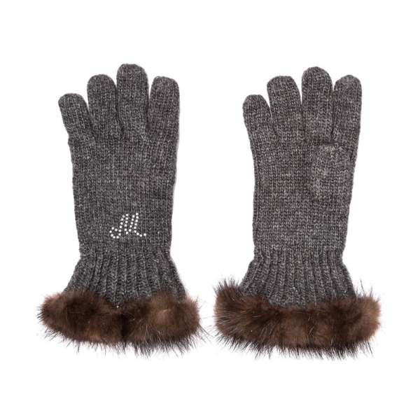 Girls Wool Gloves With Fur Monnalisa 