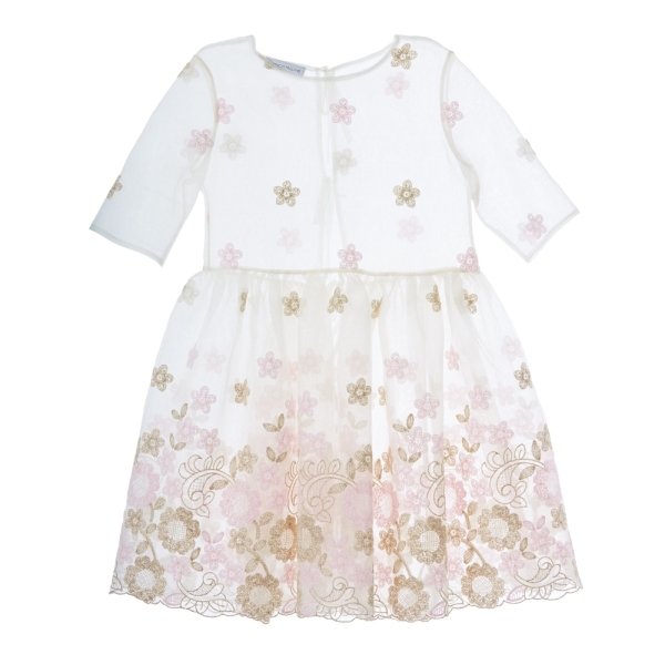 Girls Dress with Embroidered Flowers PINCO PALLINO 