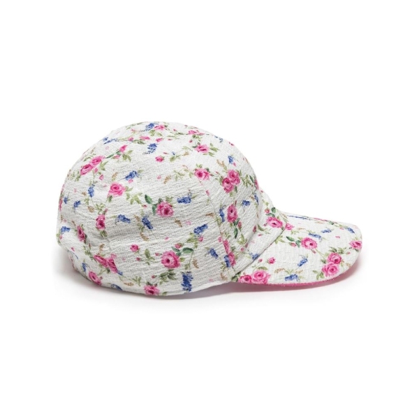 Girls Rose Print Hat Monnalisa 
