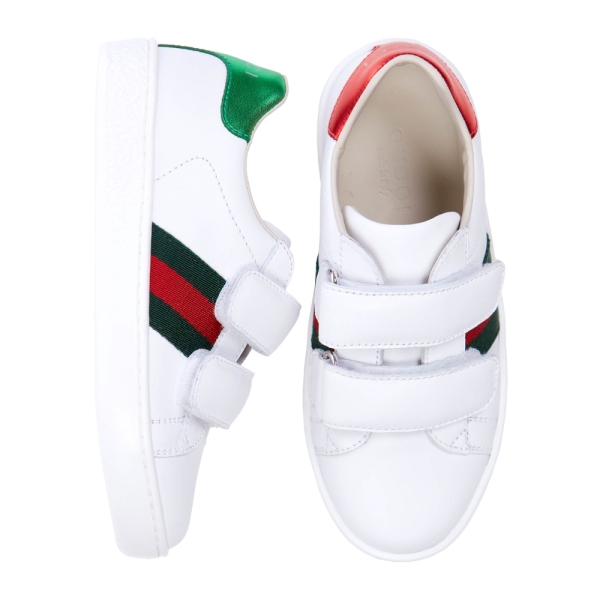 Childrens Leather Velcro Sneaker Gucci 