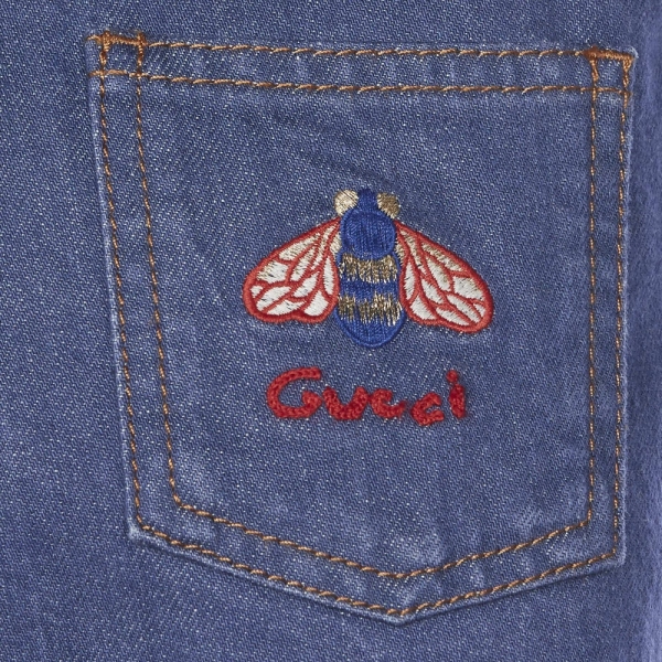 Girls Skinny Jeans With Bee Detail GUCCI 