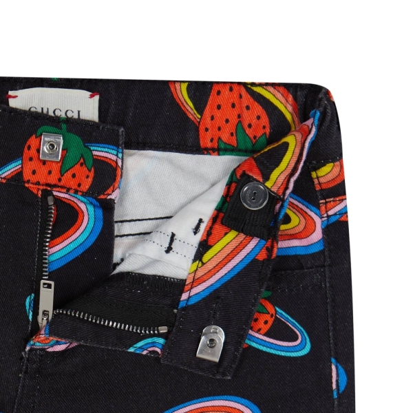 Girls Trousers With Strawberry Planet Print Gucci 
