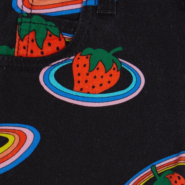 Girls Trousers With Strawberry Planet Print Gucci 
