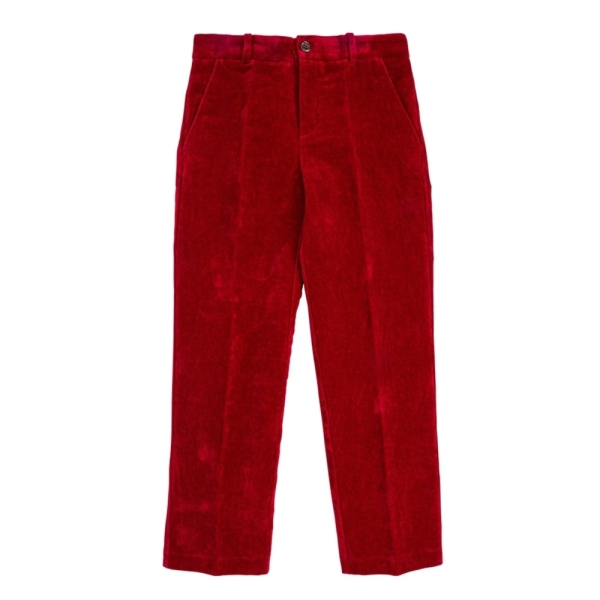 Boys Velvet Trousers With Gucci Patch Gucci 