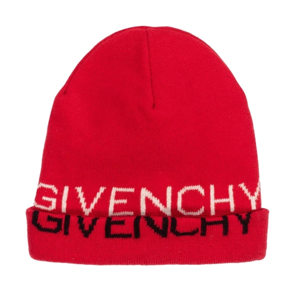 Childrens Double Logo Knitted Beanie Givenchy 
