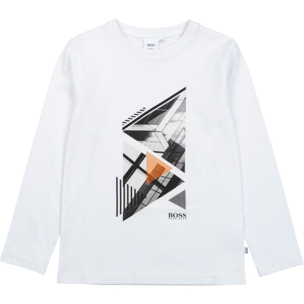 Boys T-Shirt With Geometric Print BOSS 