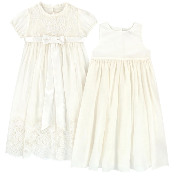 Baby Girls Dress With Lace Details And Bow DOLCE&GABBANA 