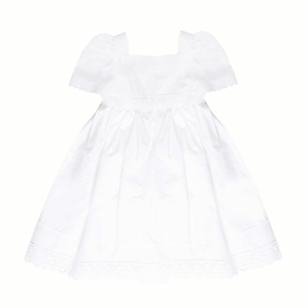 Baby Girls Lace-Trimmed Midi Dress DOLCE&GABBANA 