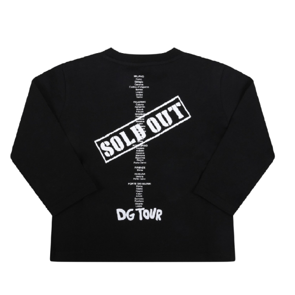 Baby Girls Long Sleeve T-Shirt With DG Fashion Tour Print DOLCE&GABBANA 